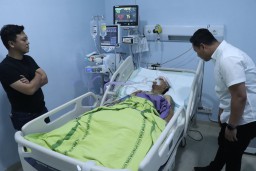 Kapolresta Tangerang Polda Banten Jenguk Korban Pencurian Dengan Pemberatan di Parkiran Minimarket Jayanti