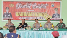 Kapolres Nganjuk Gaungkan Program Nusantara Cooling System di Acara Jum’at Curhat