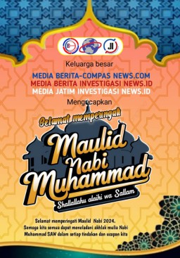Segenap Jajaran Redaksi Media Berita-compasnews.com Mengucapkan Selamat Memperingati Maulid Nabi (SAW) Tahun 2024