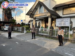 Polres Bandara Ngurah Rai Lakukan Pengamanan Giat Ibadah Minggu Gereja Ekklesia