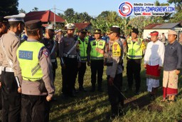 Kapolres Karangasem Pimpin Pengamanan Kunjungan Pribadi Ibu Negara di Acara Pernikahan
