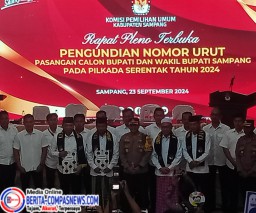 KPU Sampang Gelar Penetapan Pengambilan Nomor Urut Bacabup dan Wacabup Kabupaten Sampang 2024