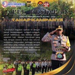 Kapolres Karangasem Pimpin Apel Kesiapan 450 Personel Jelang Pengamanan Tahap Kampanye Pilkada 2024