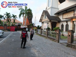 Polres Bandara Ngurah Rai Lakukan Pengamanan Giat Ibadah Minggu Gereja Ekklesia