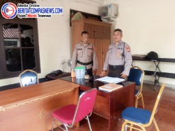 Personil Polresta Denpasar Lakukan Pengamanan di Kantor Bawaslu Kota Denpasar