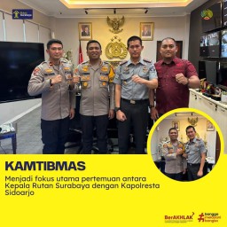 Bahas Soal Kamtibmas, Rutan Surabaya dan Polresta Sidoarjo Bersinergi