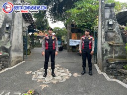 Tahap Kampanye Polres Klungkung Lakukan Pengamanan Rumah Calon Bupati