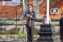Kapolres Karangasem Gelar Upacara HSP ke-96, Serukan Semangat 'Maju Bersama Indonesia Raya