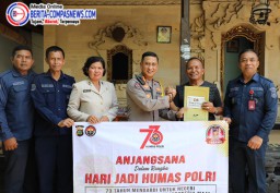 Jelang HUT Humas Polri ke-73, Bid Humas Polda Bali Gelar Kegiatan Baksos dan Anjangsana
