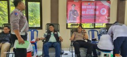 Sambut Hari Jadi Humas Polri ke-73, Polres Bangkalan Gelar Donor Darah 