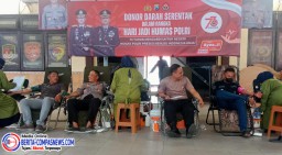 Jelang HUT Humas Polri ke- 73, Humas Polres Sampang Gelar Kegiatan Donor Darah Serentak