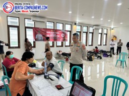 Peringatan Hari Jadi Humas Ke-73, Humas Polres Bandara Melaksanakan Donor Darah
