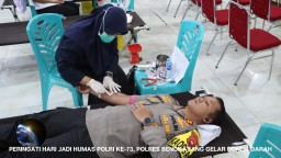 Di Hari Jadi Humas Polri ke-73, Polres Bengkayang Gelar Donor Darah