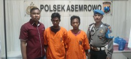 Rusak Gembok Pagar Dua Orang Pelaku Curanmor Berhasil di Amankan Unit Reskrim Polsek Asemrowo