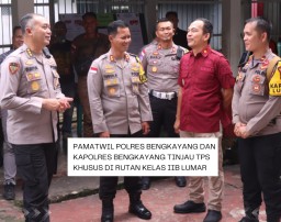 Pamatwil Polres Bengkayang dan Kapolres Bengkayang Tinjau TPS Khusus di Rutan Kelas IIB Lumar