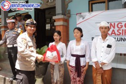 Gelar Program Minggu Kasih, Kapolres Klungkung Sampaikan Pesan Kamtibmas