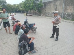 Unit Lantas Berikan Imbauan Kamseltibcarlantas dan Pilkada Damai Serta Cegah Tawuran