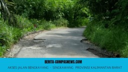 Akses Jalan Provinsi Bengkayang - Singkawang Banyak Berlubang Beresiko Mengakibatkan Kecelakaan