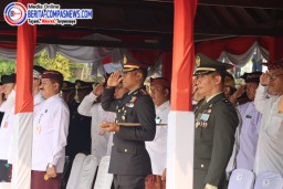 Kapolres Karangasem Hadiri Upacara Hari Pahlawan di Lapangan Tanah Aron
