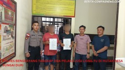 Polres Bengkayang Tangkap Dua Pelaku Judi Liong Fu di Hutan Desa Sungai Duri