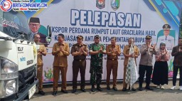 Pelepasan Ekspor Perdana Rumput Laut Grasilaria Hasil Kerja Sama PEMKAB Sampang Dengan Jeevan Bumi Nusantara