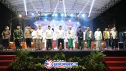 Forkopimda, Ulama dan Masyarakat Sampang Bersholawat, Munajat Bersama Wujudkan Pilkada Damai 2024