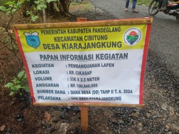Pemdes Kiara Jangkung Realisasikan Dana Desa Tahap 2 Tahun 2024 Lapen