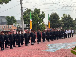 Lapas Narkotika Kelas IIA Pamekasan Kanwil Kementerian Imigrasi dan Pemasyarakatan Jatim Gelar Apel Gabungan dan Pengarahan Regu Pengamanan