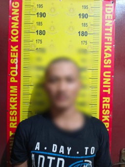 Polsek Konang Polres Bangkalan Amankan Seorang Pembawa Sajam di Lokasi Penggrebekan Sabung Ayam