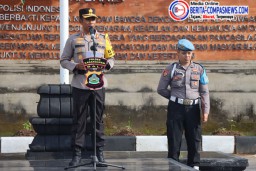 Kapolres Karangasem Pimpin Apel Kesiapan Pasukan Jelang Masa Tenang Pilkada 2024