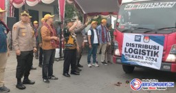 Pj Bupati dan Forkopimda Hadiri Apel Pelepasan Distribusi Logistik Pilkada 2024 Serentak