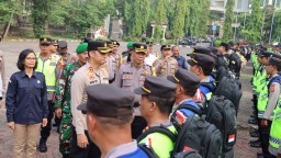 Polresta Denpasar Laksanakan Pergeseran Pasukan Pengamanan Pemungutan Suara Pilkada Serentak