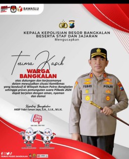 Pilkada Serentak 2024 Berjalan Aman dan Kondusif, Kapolres Bangkalan Ucapan Terimakasih Kepada Semua Pihak