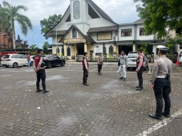 Polres Bandara Ngurah Rai Siapkan Pengamanan Giat Ibadah di Gereja Ekklesia