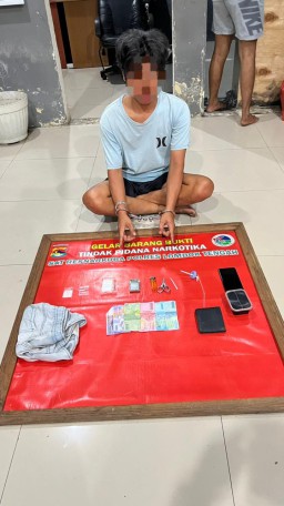 Kedapatan Membawa Narkotika Jenis Sabu, Seorang Pemuda di Amankan Sat Resnarkoba Polres Loteng