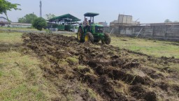 Wujudkan Ketahanan Pangan Polresta Sidoarjo Buka Lahan Tidur Jadi Produktif