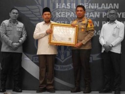 Polres Bangkalan Raih Penghargaan Kepatuhan Penyelenggaraan Pelayanan Publik 2024