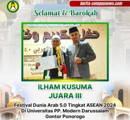 Pencapaian Dan Prestasi Tak Hentinya Diperoleh Santri PP Masyaul Ulum Congkop Sampang, Juara 3 Festival Dunia Arab Tingkat ASEAN 2024