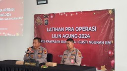 Jelang Dimulainya Operasi Lilin Agung 2024, Polres Bandara Ngurah Rai Laksanakan Lat Pra Ops