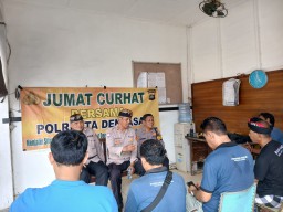 Jum'at Curhat Polresta Denpasar di Pos Satgas Pantai Legian, Ajak Masyarakat Jaga Kamtibmas