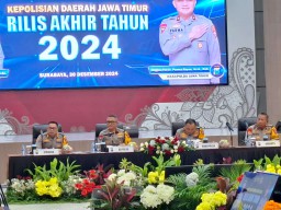 Polda Jatim Gelar Conference Press Release Akhir Tahun 2024