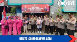 Polres Metro Jaktim Peduli kepada Warga Korban Musibah Kebakaran Dan Masyarakat Yang Membutuhkan Di RT.005 Dan RT.006 RW.01 Kel. Rawabunga.