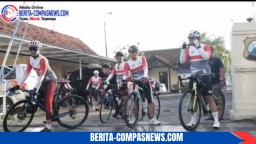 Jaga Kebugaran, Kapolres Sampang Gowes Bareng Personil dan Jajaran Polres Sampang