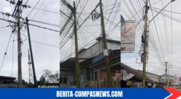 Tiang PLN di Jadikan Objek Sarana Usaha Milik Provider Internet yang di Duga Ilegal