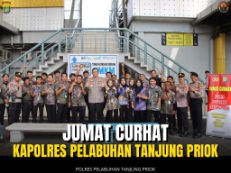 Kapolres Pelabuhan Tanjung Priok : Gelar Jumat Curhat Jaga Kamtibmas Dan Jalin Silaturahmi