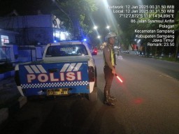 Satlantas Polres Sampang Gelar Operasi Blue Light, Antisipasi Balap Liar