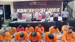 Polres Pelabuhan Tanjung Perak Amankan 14 Tersangka Ungkap Kasus 3C Dari 13 TKP
