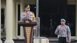 Kapolres Nganjuk Tekankan Integritas dan Dukungan Pada Ketahanan Pangan Dalam Apel Besar