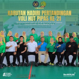 Karutan Surabaya Hadiri Pertandingan Voli HUT PIPAS ke-21