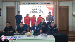 Jatanras Polrestabes Surabaya Berhasil Amankan Tiga Tersangka Pelaku Curanmor 